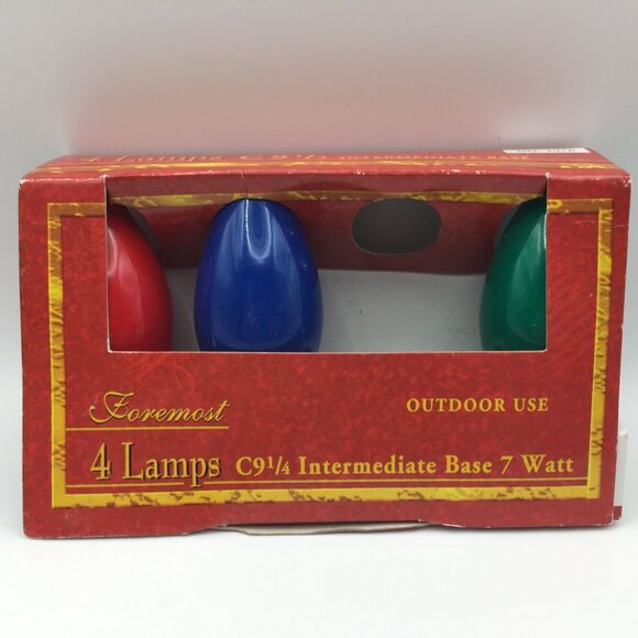 Christmas 8 Replacement C9 Bulbs 7 Watt Outdoor Lights Red Green Blue Orange - Picture 4 of 12